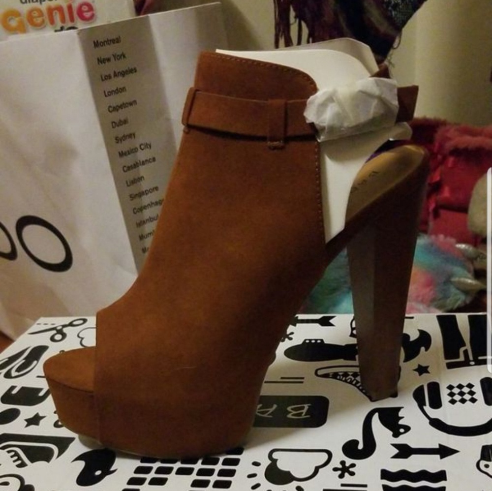 Brown Suede Heels